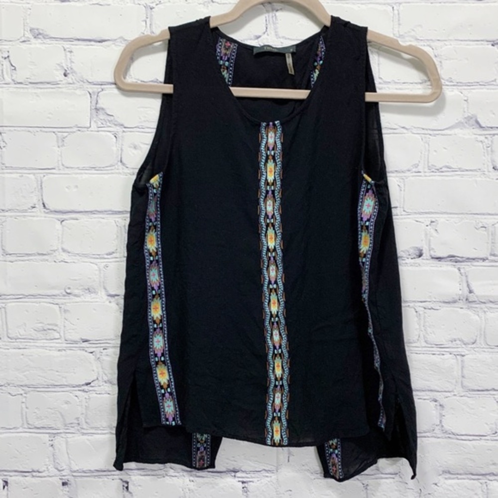 Anthropologie THML black tank blouse Small